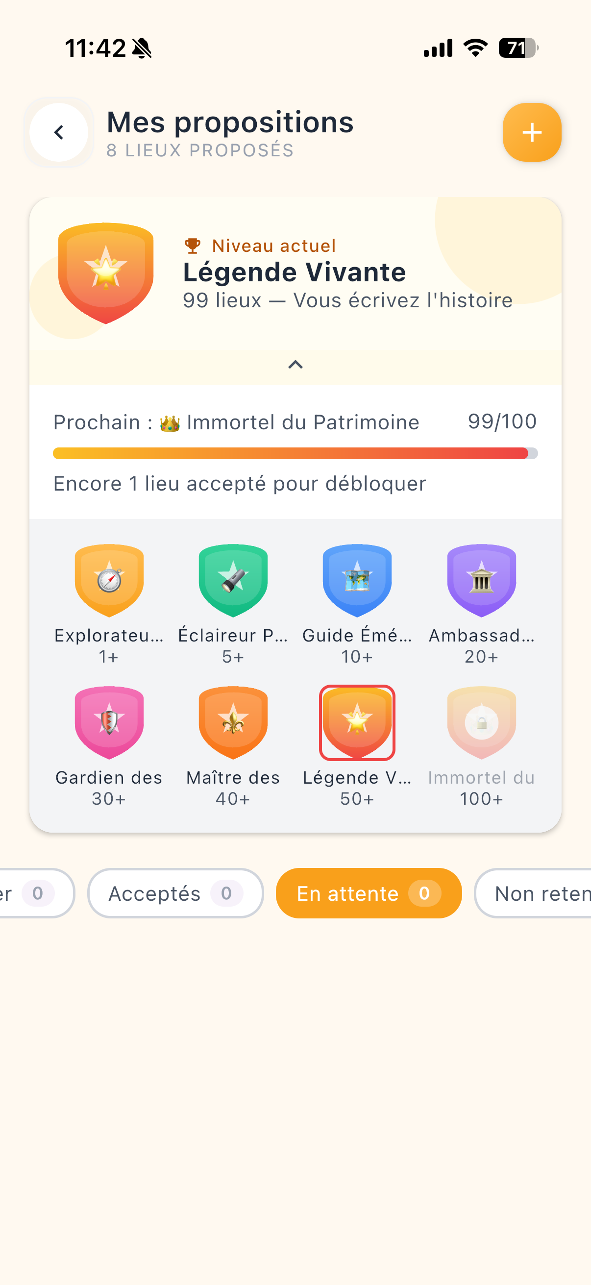 Contribuez et progressez — écran 2