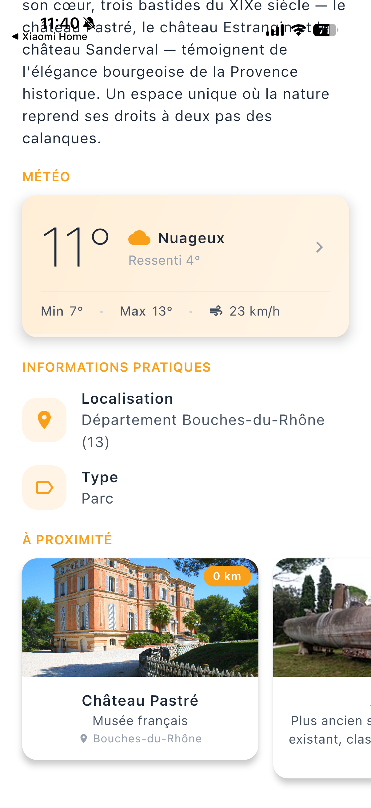 Fiches détaillées — écran 2